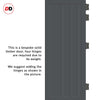 Malmo 4 Panel Solid Wood Internal Door UK Made DD6401 - Eco-Urban® Stormy Grey Premium Primed