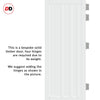 Malmo 4 Panel Solid Wood Internal Door Pair UK Made DD6401 - Eco-Urban® Cloud White Premium Primed