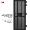 Urban Ultimate® Room Divider Tromso 8 Pane 1 Panel Door DD6402T - Tinted Glass with Full Glass Side - Colour & Size Options