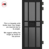 Urban Ultimate® Room Divider Tromso 8 Pane 1 Panel Door Pair DD6402T - Tinted Glass with Matching Side - Colour & Size Options
