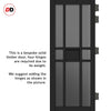 Urban Ultimate® Room Divider Tromso 8 Pane 1 Panel Door Pair DD6402T - Tinted Glass with Full Glass Side - Colour & Size Options