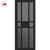 Urban Ultimate® Room Divider Tromso 8 Pane 1 Panel Door Pair DD6402T - Tinted Glass with Full Glass Sides - Colour & Size Options