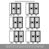 Room Divider - Handmade Eco-Urban® Tromso Door Pair DD6402C - Clear Glass - Premium Primed - Colour & Size Options