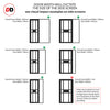 Bespoke Room Divider - Eco-Urban® Tromso Door DD6402C - Clear Glass with Full Glass Side - Premium Primed - Colour & Size Options