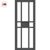 Urban Ultimate® Room Divider Tromso 8 Pane 1 Panel Door DD6402C with Matching Side - Clear Glass - Colour & Height Options