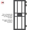 Urban Ultimate® Room Divider Tromso 8 Pane 1 Panel Door Pair DD6402F - Frosted Glass with Matching Sides - Colour & Size Options