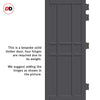 Tromso 9 Panel Solid Wood Internal Door Pair UK Made DD6402 - Eco-Urban® Stormy Grey Premium Primed