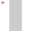 Tromso 9 Panel Solid Wood Internal Door Pair UK Made DD6402 - Eco-Urban® Cloud White Premium Primed