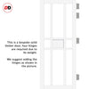 Eco-Urban Tromso 8 Pane 1 Panel Solid Wood Internal Door Pair UK Made DD6402G Clear Glass - Eco-Urban® Cloud White Premium Primed