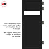 Eco-Urban Orkney 1 Pane 2 Panel Solid Wood Internal Door Pair UK Made DD6403G Clear Glass - Eco-Urban® Shadow Black Premium Primed