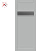 Urban Ultimate® Room Divider Orkney 1 Pane 2 Panel Door DD6403T - Tinted Glass with Matching Side - Colour & Size Options