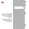 Handmade Eco-Urban Orkney 1 Pane 2 Panel Door Pair DD6403G Clear Glass - Light Grey Premium Primed