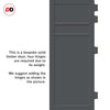 Orkney 3 Panel Solid Wood Internal Door Pair UK Made DD6403 - Eco-Urban® Stormy Grey Premium Primed