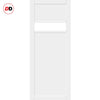 Bespoke Handmade Eco-Urban® Orkney 1 Pane 2 Panel Double Evokit Pocket Door DD6403SG Frosted Glass - Colour Options