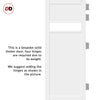 Bespoke Room Divider - Eco-Urban® Orkney Door DD6403C - Clear Glass with Full Glass Side - Premium Primed - Colour & Size Options