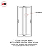 Bespoke Handmade Eco-Urban® Cornwall 1 Pane 2 Panel Single Evokit Pocket Door DD6404G Clear Glass - Colour Options