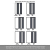 Room Divider - Handmade Eco-Urban® Cornwall Door DD6404C - Clear Glass - Premium Primed - Colour & Size Options