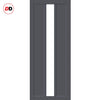 Handmade Eco-Urban® Cornwall 1 Pane 2 Panel Double Evokit Pocket Door DD6404G Clear Glass - Colour & Size Options