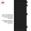 Cornwall 3 Panel Solid Wood Internal Door Pair UK Made DD6404 - Eco-Urban® Shadow Black Premium Primed