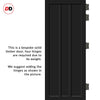 Handmade Eco-Urban Cornwall 3 Panel Door DD6404 - Black Premium Primed