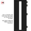 Eco-Urban Cornwall 1 Pane 2 Panel Solid Wood Internal Door Pair UK Made DD6404G Clear Glass - Eco-Urban® Shadow Black Premium Primed