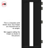 Eco-Urban Cornwall 1 Pane 2 Panel Solid Wood Internal Door Pair UK Made DD6404SG Frosted Glass - Eco-Urban® Shadow Black Premium Primed