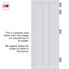 Cornwall 3 Panel Solid Wood Internal Door Pair UK Made DD6404 - Eco-Urban® Cloud White Premium Primed