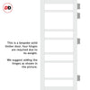 Bespoke Room Divider - Eco-Urban® Metropolitan Door DD6405F - Frosted Glass with Full Glass Side - Premium Primed - Colour & Size Options