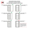 Bespoke Room Divider - Eco-Urban® Metropolitan Door DD6405C - Clear Glass with Full Glass Side - Premium Primed - Colour & Size Options