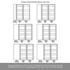 Room Divider - Handmade Eco-Urban® Metropolitan Door Pair DD6405C - Clear Glass - Premium Primed - Colour & Size Options