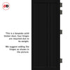 Melville 3 Panel Solid Wood Internal Door Pair UK Made DD6409 - Eco-Urban® Shadow Black Premium Primed