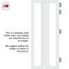 Room Divider - Handmade Eco-Urban® Avenue with Two Sides DD6410C - Clear Glass - Premium Primed - Colour & Size Options