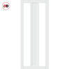 Bespoke Room Divider - Eco-Urban® Avenue Door DD6410C - Clear Glass with Full Glass Side - Premium Primed - Colour & Size Options