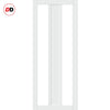 Handmade Eco-Urban® Avenue 2 Pane 1 Panel Double Absolute Evokit Pocket Door DD6410G Clear Glass - Colour & Size Options