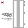 Handmade Eco-Urban Avenue 2 Pane 1 Panel Solid Wood Internal Door UK Made DD6410G Clear Glass - Eco-Urban® Mist Grey Premium Primed