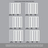 Room Divider - Handmade Eco-Urban® Avenue Door Pair DD6410C - Clear Glass - Premium Primed - Colour & Size Options