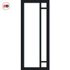 Room Divider - Handmade Eco-Urban® Suburban Door Pair DD6411F - Frosted Glass - Premium Primed - Colour & Size Options
