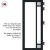 Urban Ultimate® Room Divider Suburban 4 Pane Door DD6411CF Clear Glass(2 FROSTED CORNER PANES) with Matching Side - Colour & Size Options