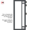 Bespoke Room Divider - Eco-Urban® Suburban Door Pair DD6411CF Clear Glass(2 FROSTED CORNER PANES) with Full Glass Side - Premium Primed - Colour & Size Options