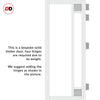 Handmade Eco-Urban Suburban 4 Pane Door DD6411G Clear Glass(2 FROSTED CORNER PANES)- White Premium Primed