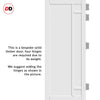 Suburban 4 Panel Solid Wood Internal Door Pair UK Made DD6411 - Eco-Urban® Cloud White Premium Primed