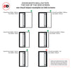 Bespoke Room Divider - Eco-Urban® Suburban Door DD6411F - Frosted Glass with Full Glass Side - Premium Primed - Colour & Size Options