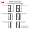 Bespoke Room Divider - Eco-Urban® Hampton Door DD6413F - Frosted Glass with Full Glass Side - Premium Primed - Colour & Size Options