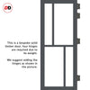 Handmade Eco-Urban Hampton 4 Pane Solid Wood Internal Door UK Made DD6413SG Frosted Glass - Eco-Urban® Stormy Grey Premium Primed