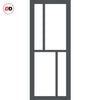 Handmade Eco-Urban® Hampton 4 Pane Double Absolute Evokit Pocket Door DD6413G Clear Glass - Colour & Size Options