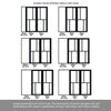 Room Divider - Handmade Eco-Urban® Hampton Door Pair DD6413F - Frosted Glass - Premium Primed - Colour & Size Options