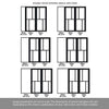 Room Divider - Handmade Eco-Urban® Hampton Door Pair DD6413C - Clear Glass - Premium Primed - Colour & Size Options