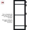 Urban Ultimate® Room Divider Malvan 4 Pane Door Pair DD6414C with Matching Side - Clear Glass - Colour & Height Options