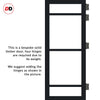 Urban Ultimate® Room Divider Malvan 4 Pane Door Pair DD6414C with Matching Sides - Clear Glass - Colour & Height Options