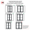 Bespoke Room Divider - Eco-Urban® Malvan Door Pair DD6414C - Clear Glass with Full Glass Sides - Premium Primed - Colour & Size Options